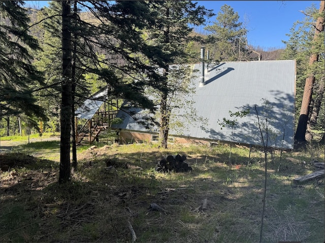 7 W Meadow Ln, Sapello, NM 87745 - view of yard with stairs
