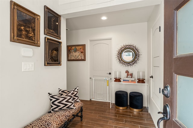 11 W Avenida Sebastian, Santa Fe, NM 87506 - corridor featuring dark wood finished floors and recessed lighting