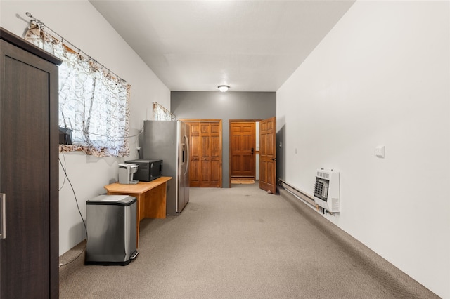 50 Jackson Hole Rd, Angel Fire, NM 87710 - corridor with light carpet and heating unit