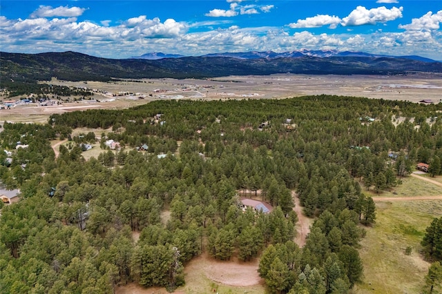 50 Jackson Hole Rd, Angel Fire, NM 87710 - drone / aerial view of a forest and a mountainous background