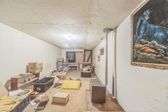 1619 Brae St, Santa Fe, NM 87505 - finished basement featuring a textured ceiling