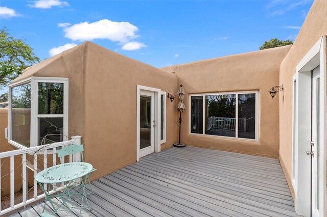 309 Lomita St, Santa Fe, NM 87505 - view of wooden deck