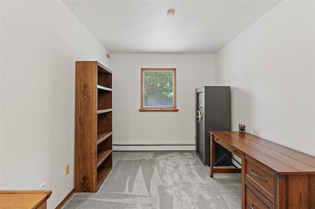 1905 Camino Redondo, Los Alamos, NM 87544 - office with a baseboard radiator, carpet flooring, baseboards, and baseboard heating