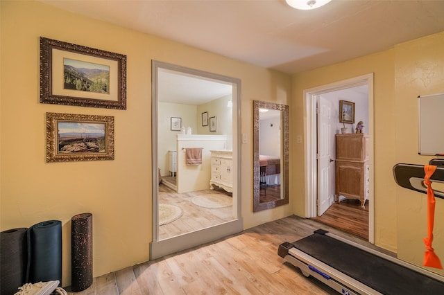 133 County Rd 135, Hernandez, NM 87537 - exercise room with wood finished floors