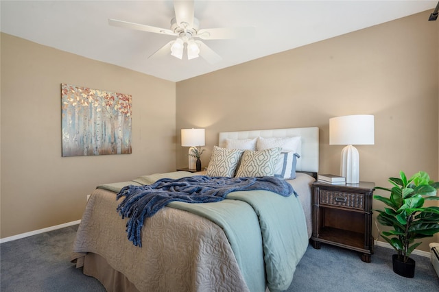 917 Estates Dr, Los Alamos, NM 87544 - bedroom with carpet, baseboards, and ceiling fan