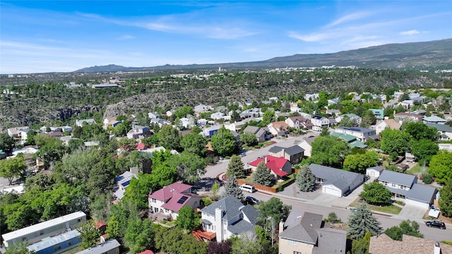 917 Estates Dr, Los Alamos, NM 87544 - aerial view of residential area featuring a mountain backdrop
