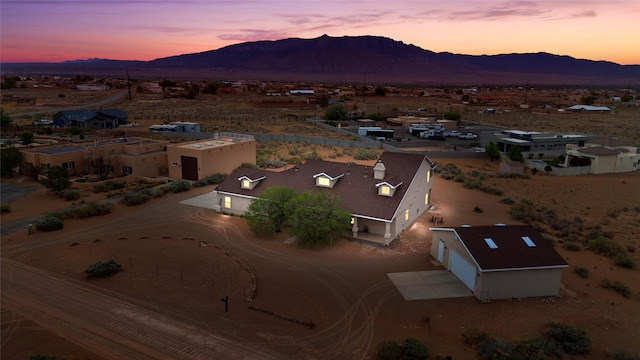 1810 Eucalyptus Rd NE, Rio Rancho, NM 87144 - aerial view at dusk of a mountain view