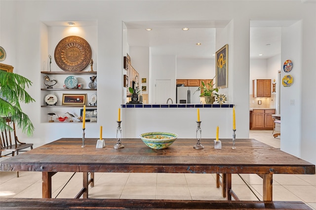 1 Pajarito Peak, Santa Fe, NM 87508 - dining room featuring light tile patterned floors and recessed lighting