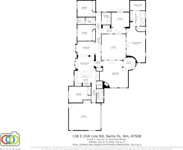 138 E Chili Line, Santa Fe, NM 87508 - home floor plan