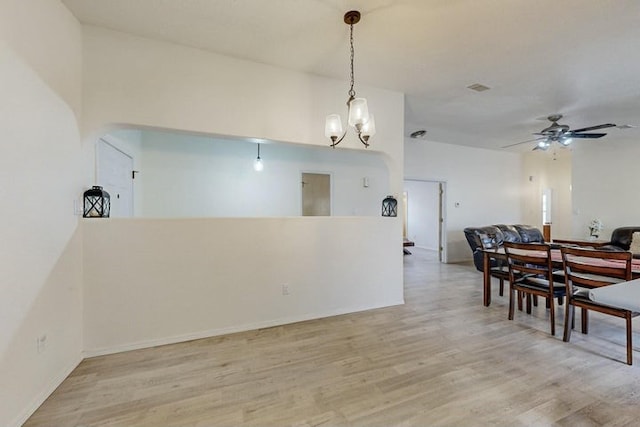 1128 Pandora Dr SW, Los Lunas, NM 87031 - dining space featuring wood finished floors and ceiling fan