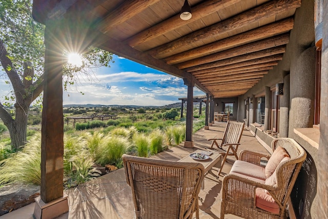 26 Camino Los Angelitos, Santa Fe, NM 87540 - view of patio / terrace