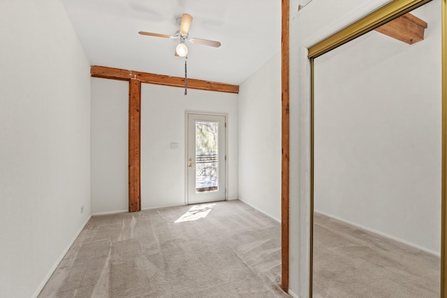 71 Apache Plume Dr, Santa Fe, NM 87508 - spare room with a ceiling fan and light colored carpet