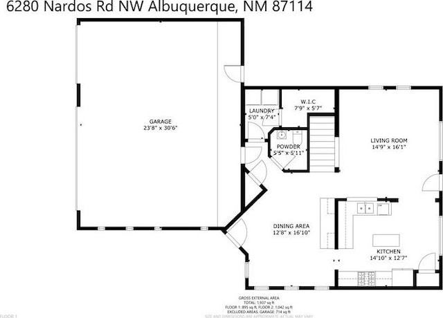 6280 Nardos Rd NW, Albuquerque, NM 87114 - floor plan / room layout