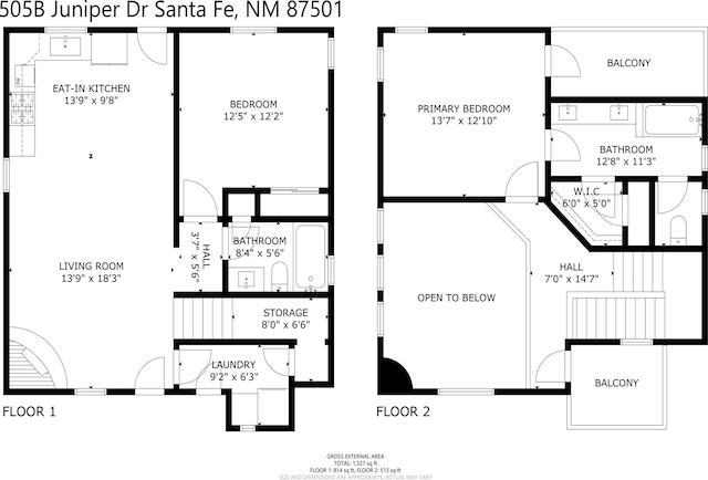505 Juniper Dr Unit B, Santa Fe, NM 87501 - room layout