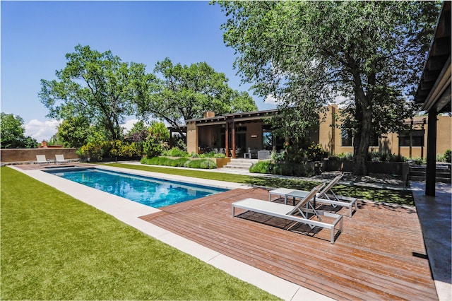 974 Old Santa Fe Trl, Santa Fe, NM 87505 - swimming pool with a deck