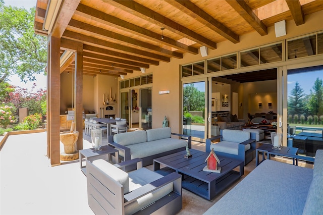 974 Old Santa Fe Trl, Santa Fe, NM 87505 - view of patio / terrace featuring outdoor lounge area