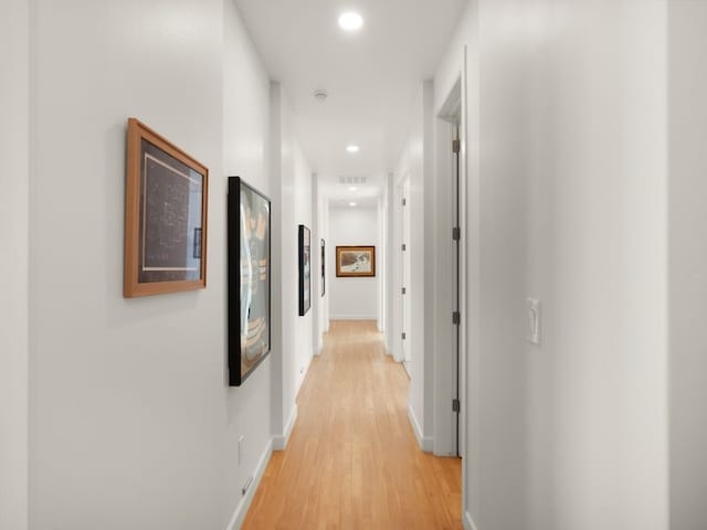 2324 Venada Rd, Rio Rancho, NM 87144 - hallway featuring light wood-style flooring and recessed lighting