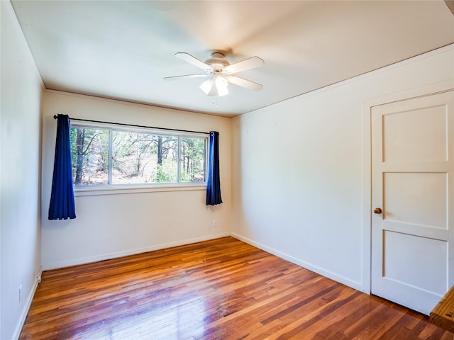 2148 33rd St Unit B, Los Alamos, NM 87544 - empty room with wood finished floors and ceiling fan
