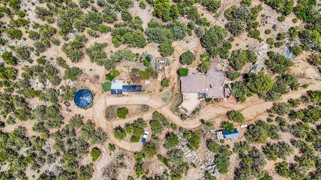 7675 Old Santa Fe Unit C, Santa Fe, NM 87505 - aerial view of property and surrounding area featuring rural landscape