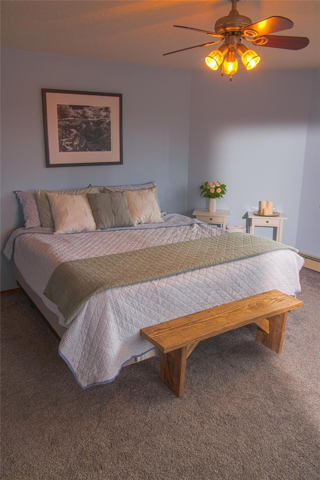 7 Paseo De Rincon, Santa Fe, NM 87508 - carpeted bedroom with a ceiling fan