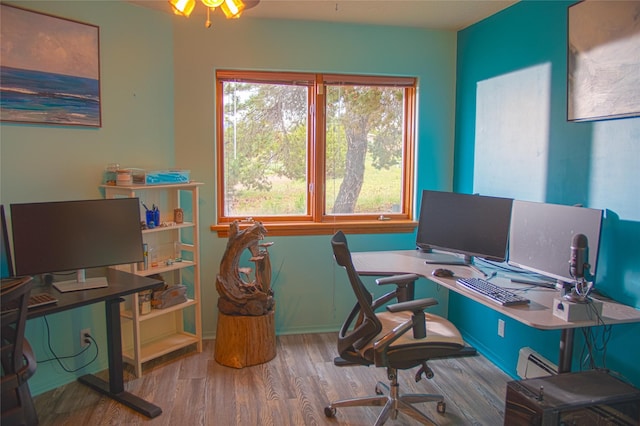 7 Paseo De Rincon, Santa Fe, NM 87508 - office space with wood finished floors and a ceiling fan