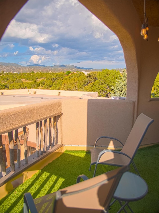7 Paseo De Rincon, Santa Fe, NM 87508 - balcony featuring a mountain view