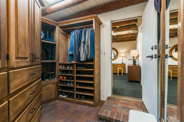 576 Camino Del Monte Sol, Santa Fe, NM 87505 - spacious closet featuring beam ceiling