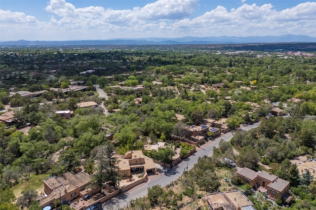 576 Camino Del Monte Sol, Santa Fe, NM 87505 - drone / aerial view of a mountain backdrop