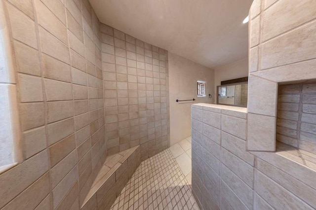 16 Plazuela Intimo, Santa Fe, NM 87506 - bathroom featuring walk in shower and tile patterned floors