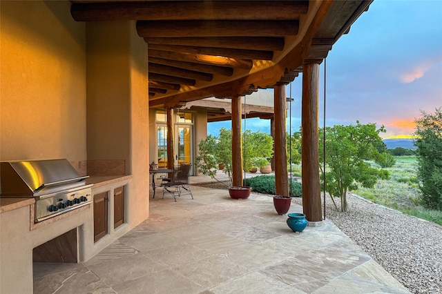 11 E Golden Eagle Rd, Santa Fe, NM 87506 - view of patio featuring exterior kitchen