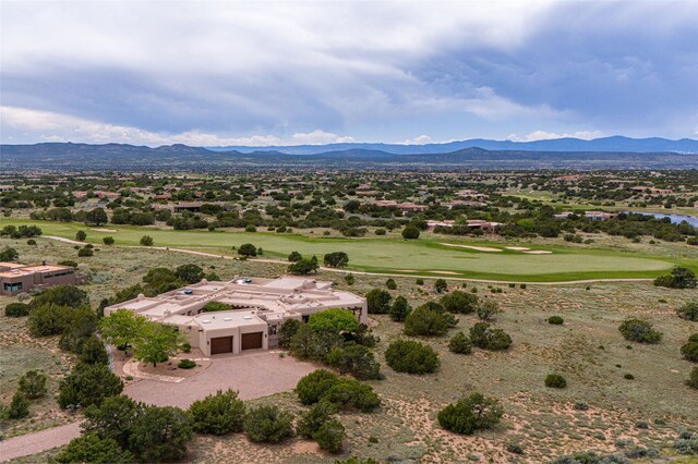 11 E Golden Eagle Rd, Santa Fe, NM 87506 - aerial view of a mountain backdrop and a golf course