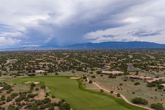 11 E Golden Eagle Rd, Santa Fe, NM 87506 - drone / aerial view of a mountain backdrop and a local golf course