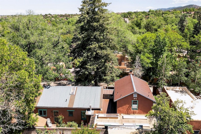 952 Acequia Madre, Santa Fe, NM 87505 - aerial view of property and surrounding area with a forest