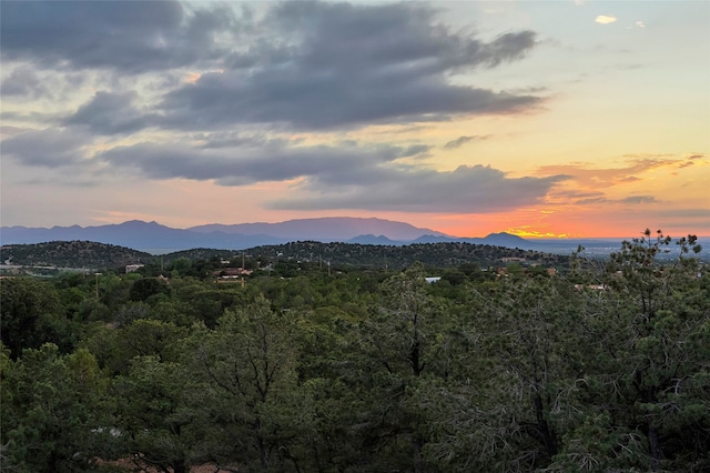 15 Cielo Cumbre Rd, Santa Fe, NM 87505 - view of mountain background featuring a heavily wooded area