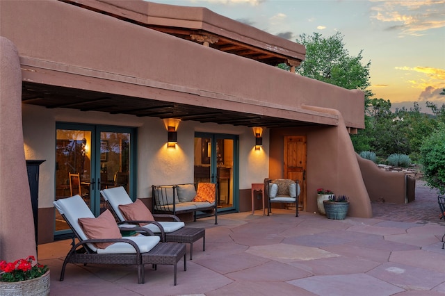 15 Cielo Cumbre Rd, Santa Fe, NM 87505 - view of patio / terrace with french doors