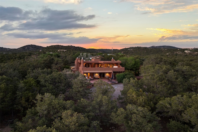 15 Cielo Cumbre Rd, Santa Fe, NM 87505 - view of mountain backdrop with a heavily wooded area