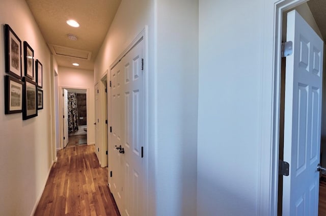 139 Rancho Viejo Blvd, Santa Fe, NM 87508 - corridor with dark wood-style floors and recessed lighting