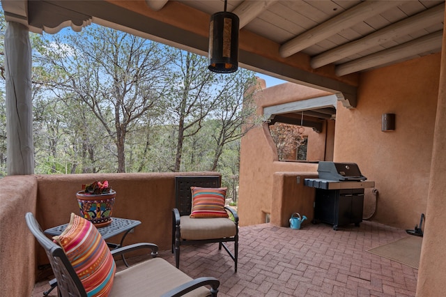1203 Sierra Del Este, Santa Fe, NM 87501 - view of patio / terrace featuring a grill