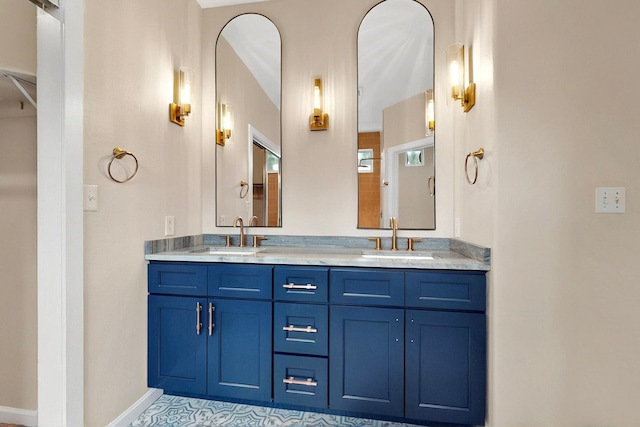 5 Wood Flower, Santa Fe, NM 87508 - full bathroom with double vanity and baseboards