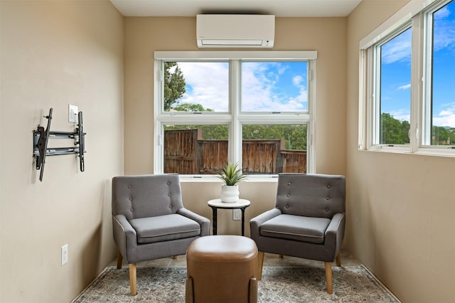 3046 Plaza Blanca, Santa Fe, NM 87507 - living area featuring a wall mounted air conditioner