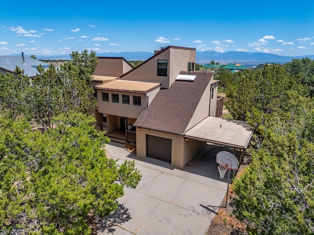 620 Navajo, Los Alamos, NM 87544 - view from above of property with mountains