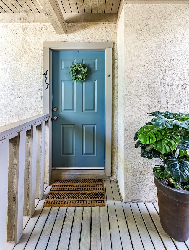 941 Calle Mejia Unit 413, Santa Fe, NM 87501 - view of exterior entry with stucco siding