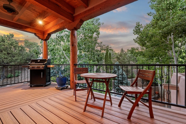 19 Camino Don Carlos, Santa Fe, NM 87506 - deck with area for grilling