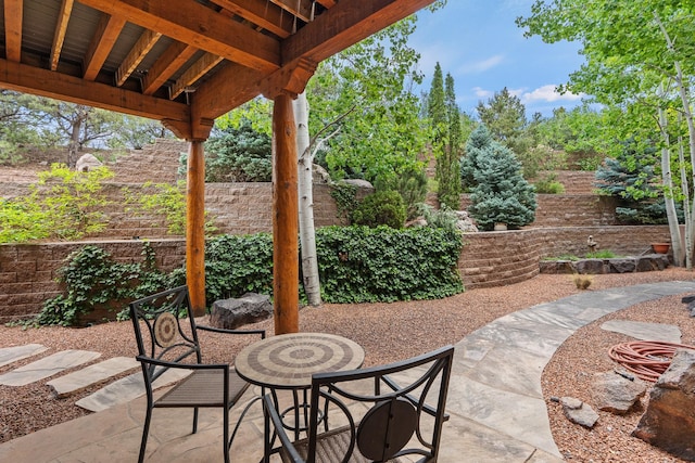 19 Camino Don Carlos, Santa Fe, NM 87506 - view of patio with outdoor dining area