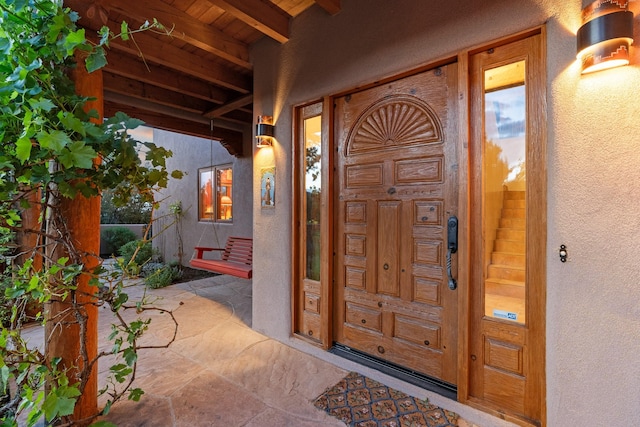 19 Camino Don Carlos, Santa Fe, NM 87506 - entrance to property featuring stucco siding