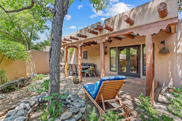 234 Ambrosio Unit A, Santa Fe, NM 87501 - view of patio / terrace with french doors