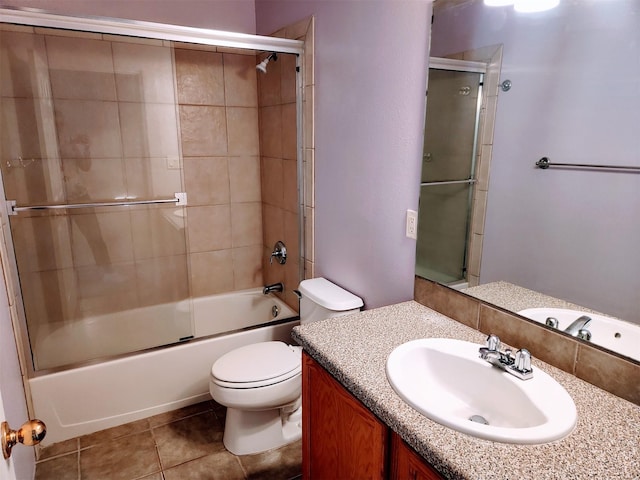 310 Grand Cyn, White Rock, NM 87547 - full bathroom featuring vanity, combined bath / shower with glass door, and tile patterned floors