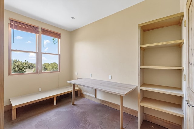 37 Camino Tetzcoco, Santa Fe, NM 87508 - unfurnished office with unfinished concrete floors and baseboards