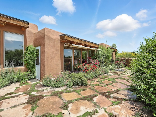 62 Camerada Loop, Santa Fe, NM 87508 - back of house with stucco siding