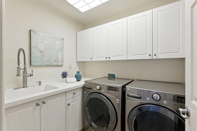 4857 Yucca St, Los Alamos, NM 87544 - laundry area with cabinet space and washer and dryer
